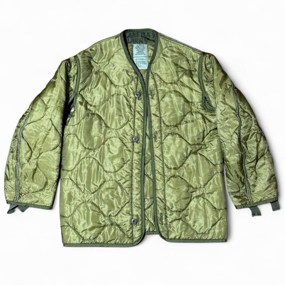 Vintage U.S. Military M-65 Field Jacket Army Green Quilted Liner XS-MED